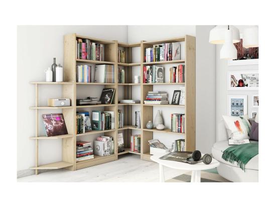 Vente Unique Etagère D'angle En Pin Brut Gala 4 Tablettes