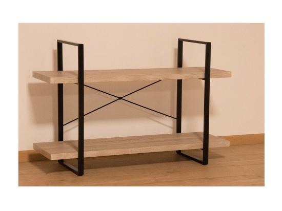 Vente Unique Étagère Industrielle SHELVES – 2 Niveaux – Bois Et Métal – Design Loft Tendance