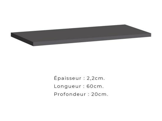 Vente Unique Étagère Murale 60cm Collection SWITCH. Coloris Gris