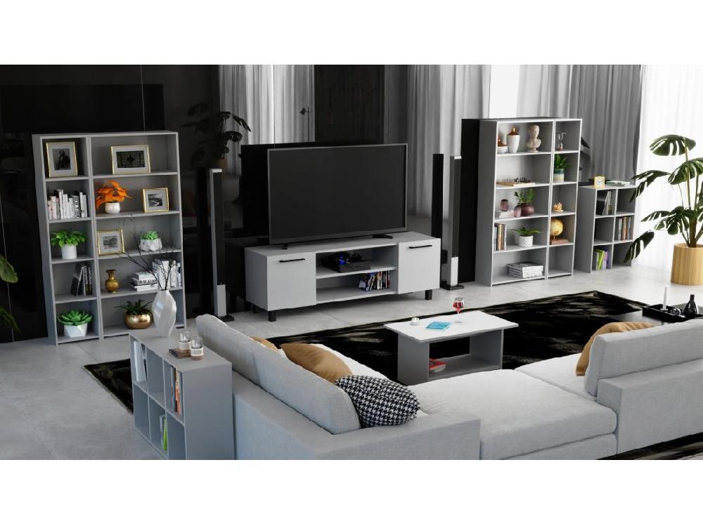 Vente Unique Étagère Ouverte 2x3 Cubes Blanc Pour Salon Loft