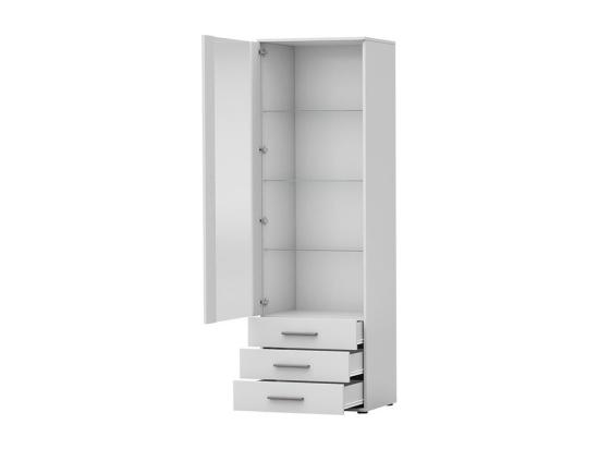 Vente Unique Étagère Tornola 102 Fermé|Avec Tiroirs|Avec Des Portes Verre|Stratifié 192x60x41cm