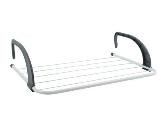 Vente Unique Etendoir Balcon 3M Acier Blanc & Noir MSV