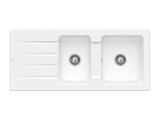 Vente Unique Evier 1 Bac Et Demi Architectura VILLEROY ET BOCH 80 116 X 51 Cm Blanc Sans Vidage