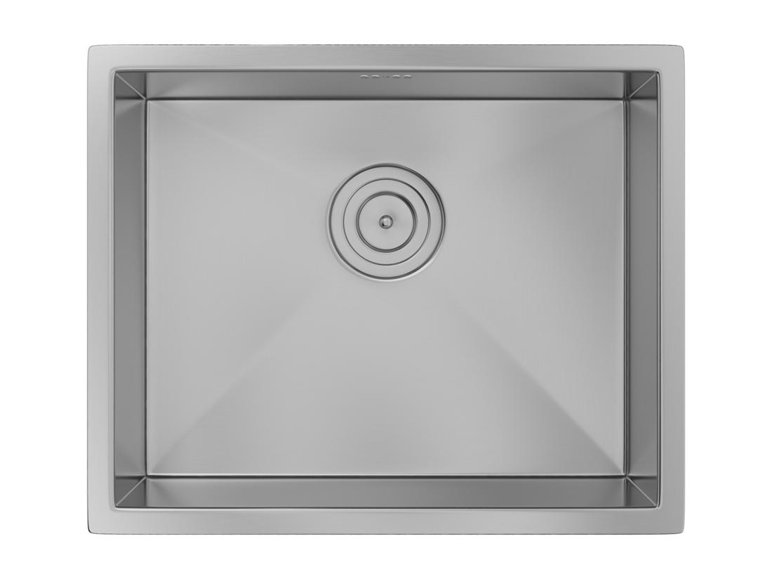 Vente Unique Evier En Acier Inoxydable - 55x45 Cm - Gris - SOELA