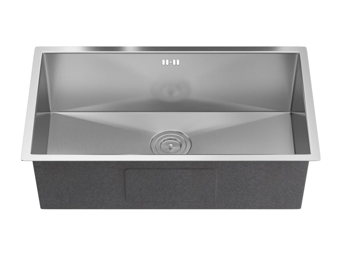 Vente Unique Evier En Acier Inoxydable - 76x45 Cm - Gris - SOELA