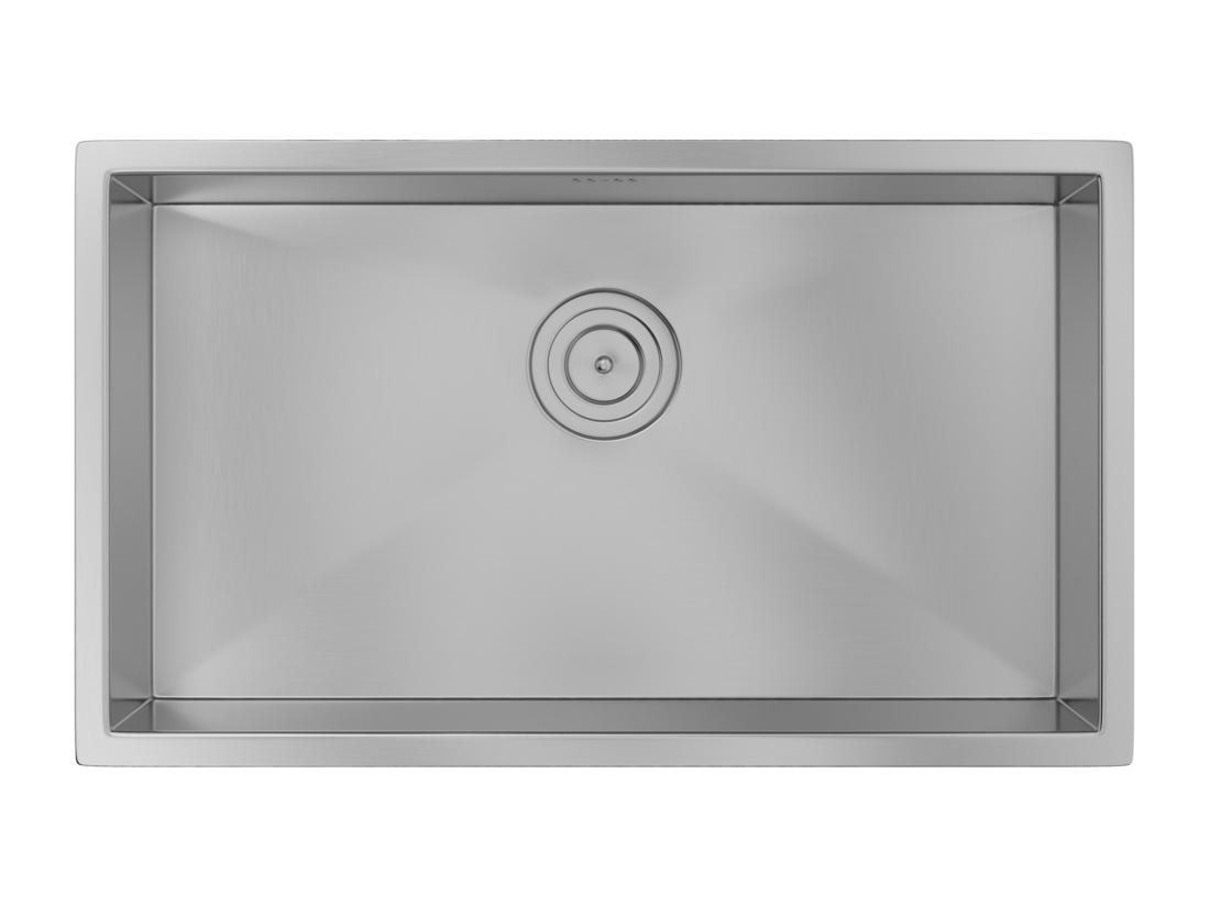 Vente Unique Evier En Acier Inoxydable - 76x45 Cm - Gris - SOELA