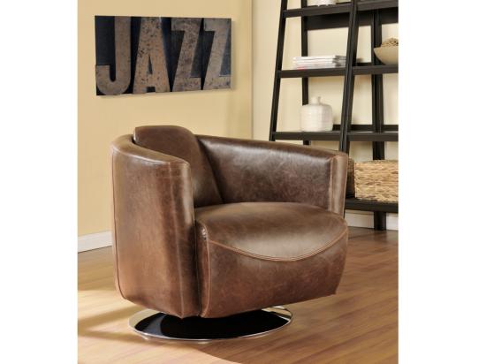 vente unique Fauteuil club 100% cuir vieilli FLORENTIN