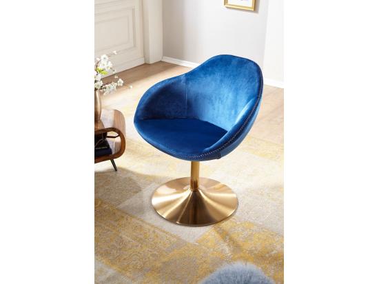 vente unique Fauteuil Club Pivotant en Velours 70x79x70 cm Confortable et Moderne - Capacité 120 kg