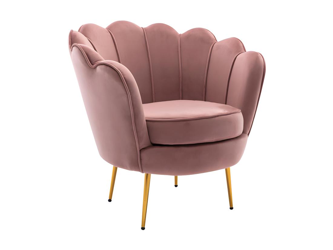Vente Unique Fauteuil Coquillage En Velours Rose DANDELION De Pascal Morabito
