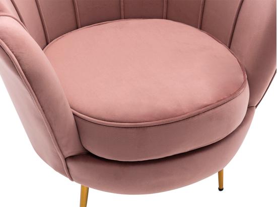 Vente Unique Fauteuil Coquillage En Velours Rose DANDELION De Pascal Morabito