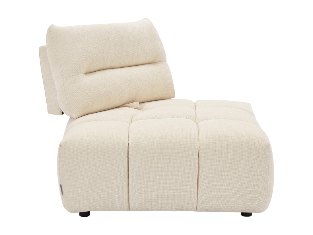 Vente Unique Fauteuil D'angle Dossier Avance-recule En Tissu Texturé Beige APOLIU