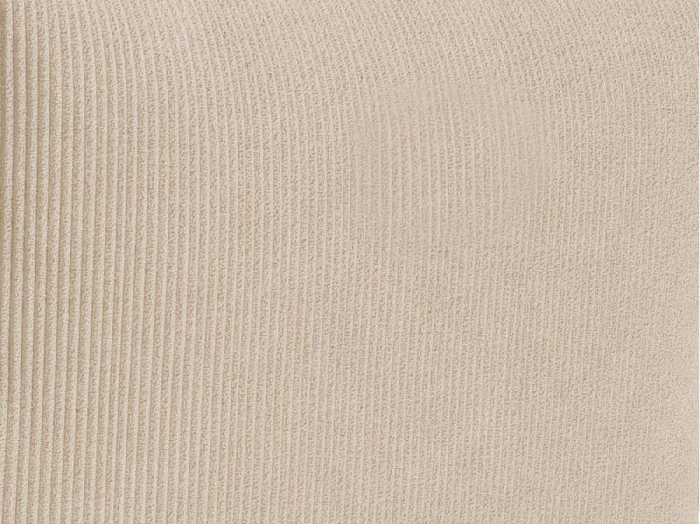 Vente Unique Fauteuil D'angle En Velours Côtelé Beige NOUMARA