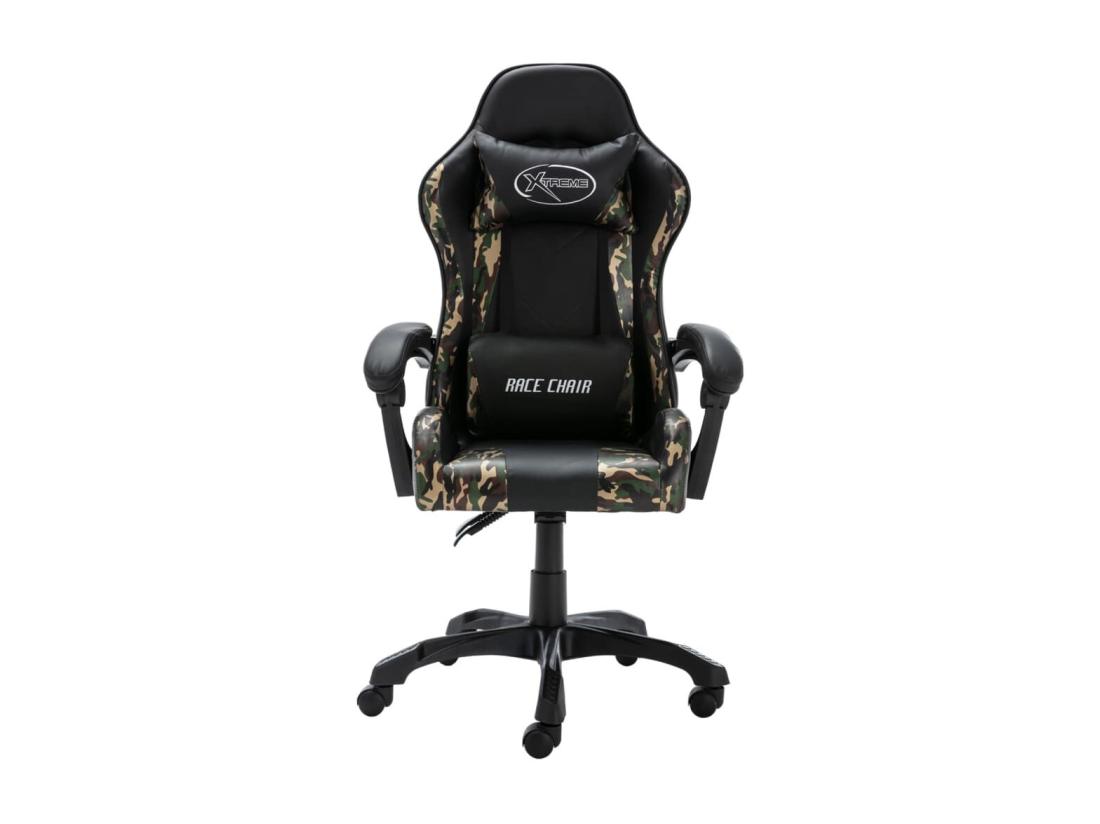 Vente Unique Fauteuil De Jeux Vidéo Noir Et Camouflage Similicuir