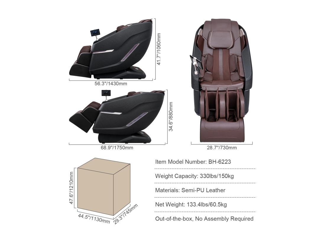 Vente Unique Fauteuil De Massage Complet Du Corps SucceBuy Shiatsu Inclinable SL Rail
