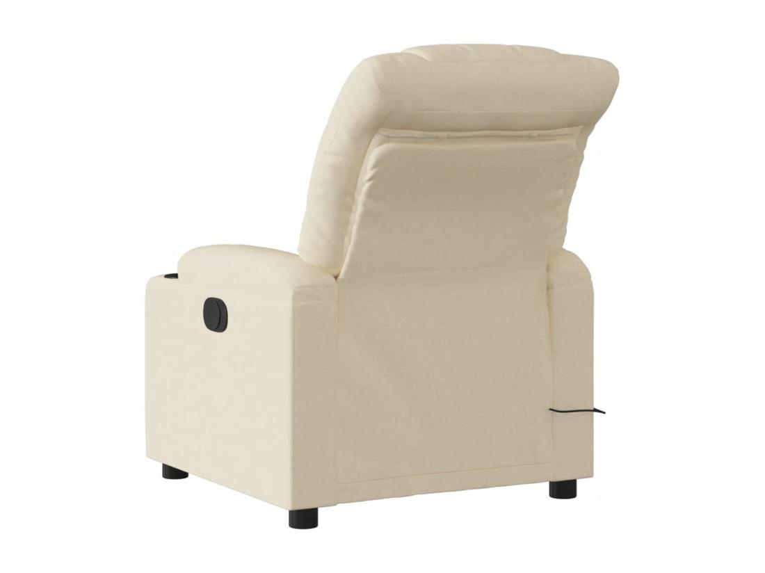Vente Unique Fauteuil De Massage Inclinable Crème Tissu