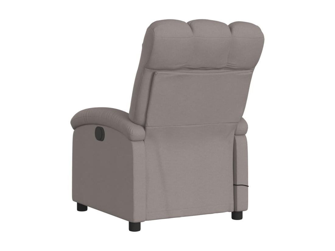 Vente Unique Fauteuil De Massage Inclinable électrique Taupe Tissu