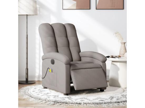 vente unique Fauteuil de massage inclinable électrique Taupe Tissu