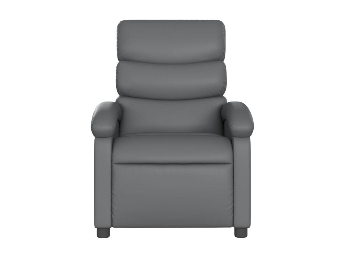 Vente Unique Fauteuil De Massage Inclinable Gris Similicuir