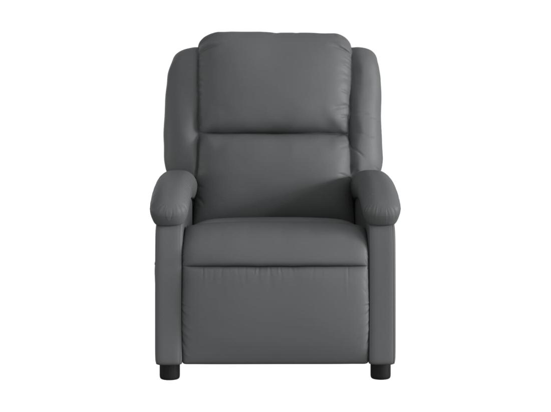 Vente Unique Fauteuil De Massage Inclinable Gris Similicuir