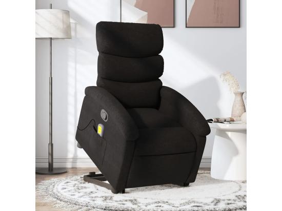 vente unique Fauteuil de massage inclinable Noir Tissu