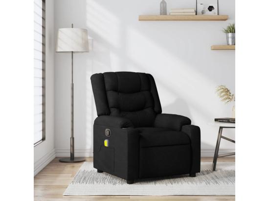 Vente Unique Fauteuil De Massage Inclinable Noir Tissu