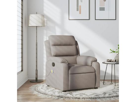 vente unique Fauteuil de massage inclinable Taupe Tissu