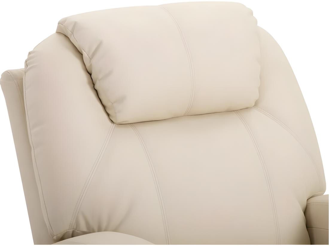Vente Unique Fauteuil De Relaxation éléctrique Massant Inclinable CHARLOTTE Crème