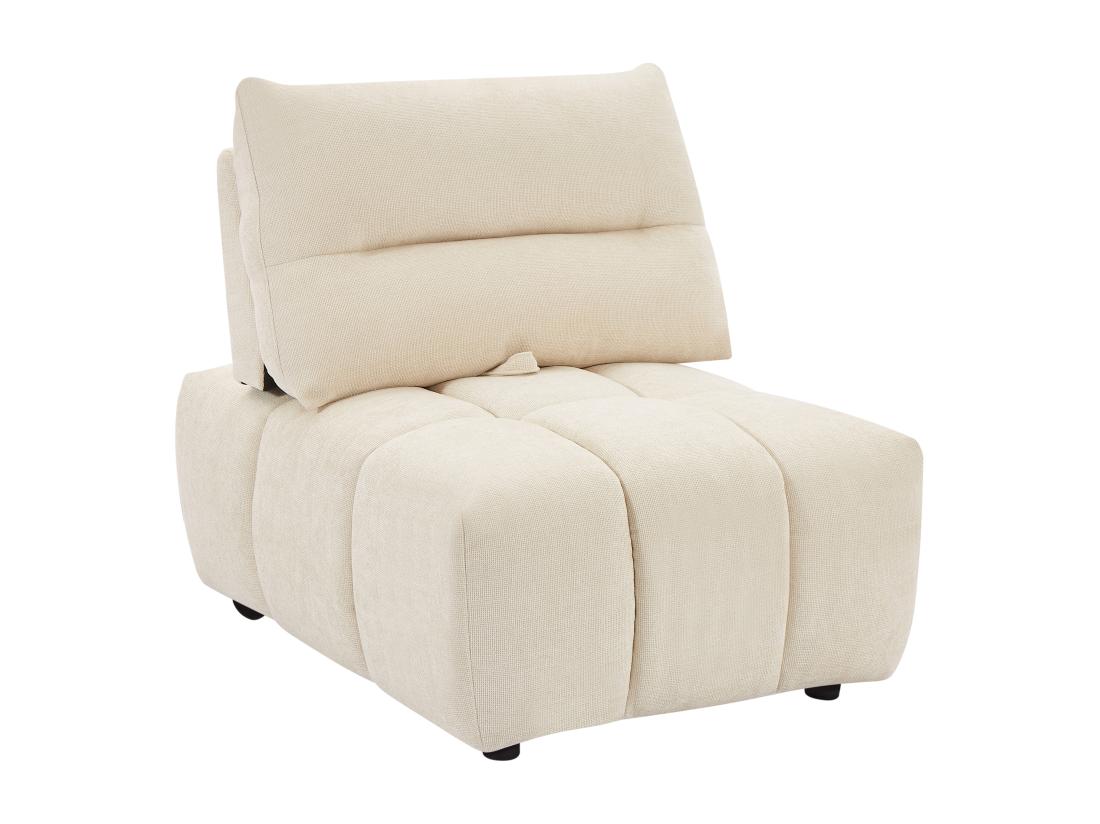 Vente Unique Fauteuil Dossier Avance-recule En Tissu Texturé Beige APOLIU