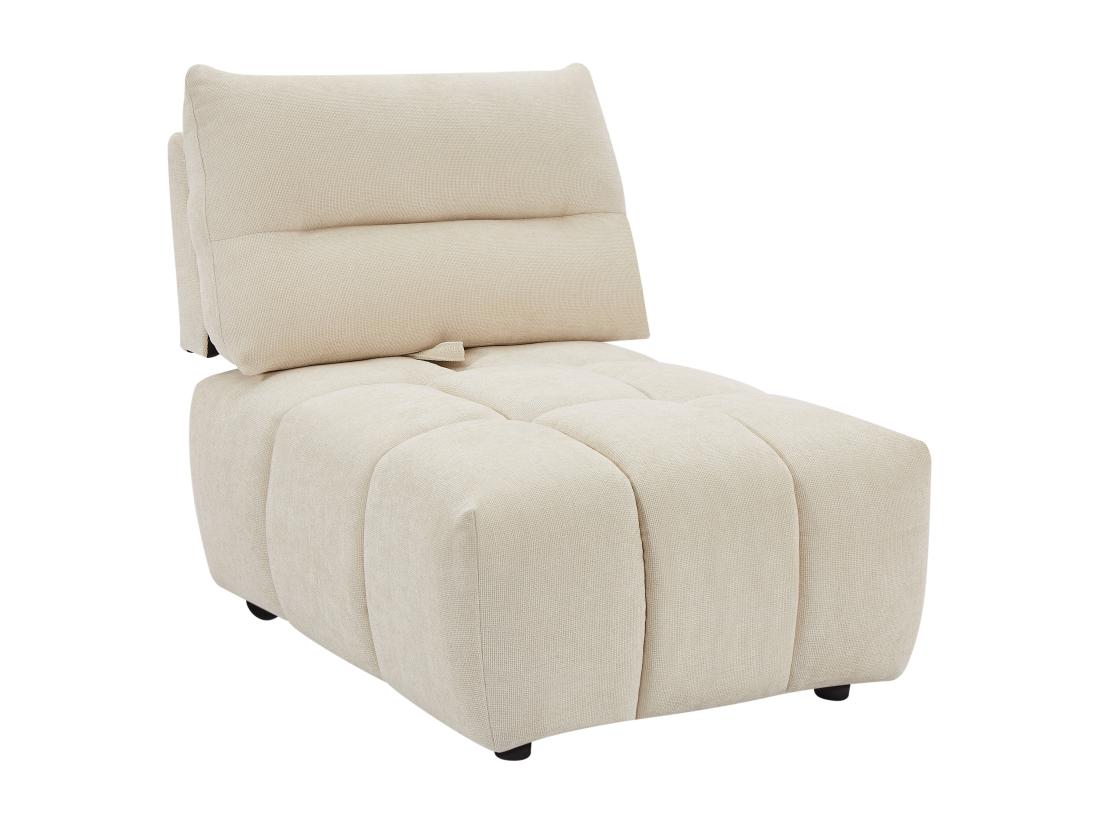 Vente Unique Fauteuil Dossier Avance-recule En Tissu Texturé Beige APOLIU