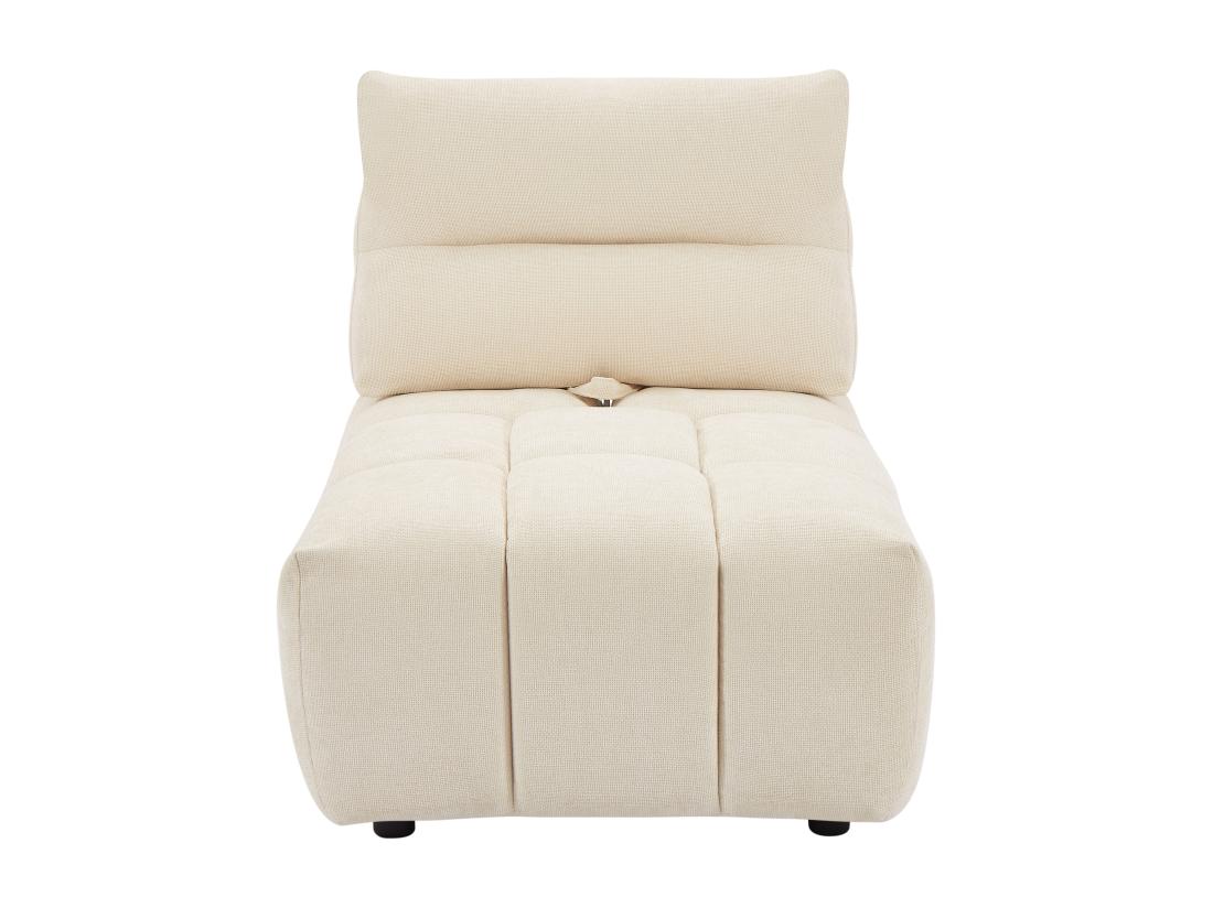 vente unique Fauteuil dossier avance-recule en tissu texturé beige APOLIU
