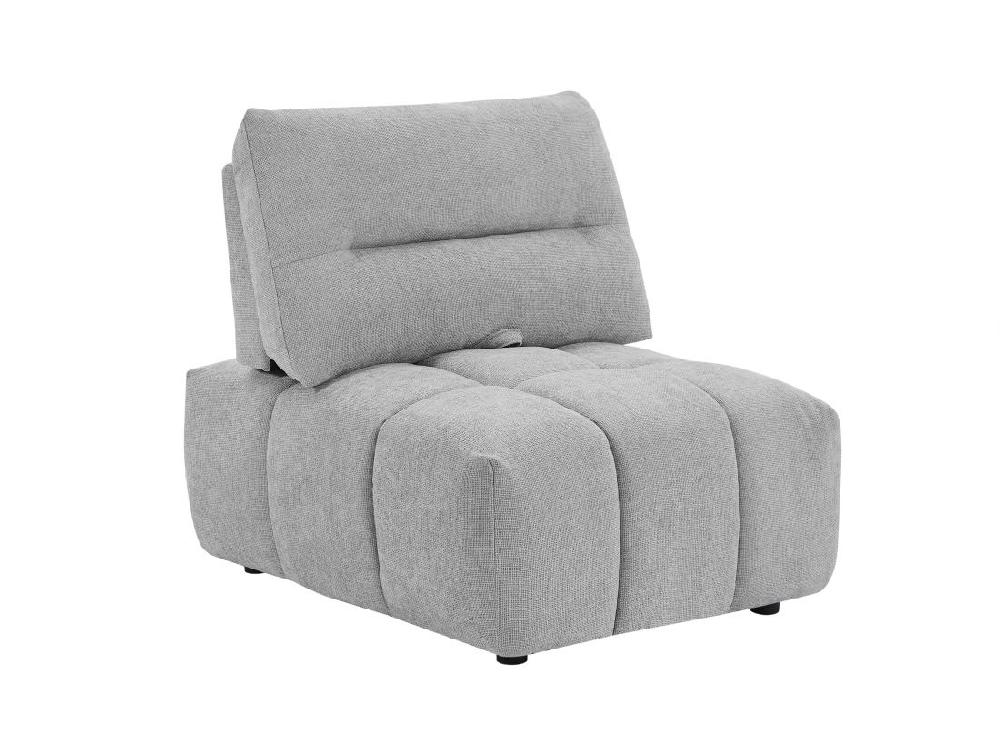 Vente Unique Fauteuil Dossier Avance-recule En Tissu Texturé Gris Clair APOLIU