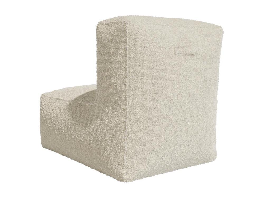 Vente Unique Fauteuil En Tissu Bouclette Beige NOUMARA