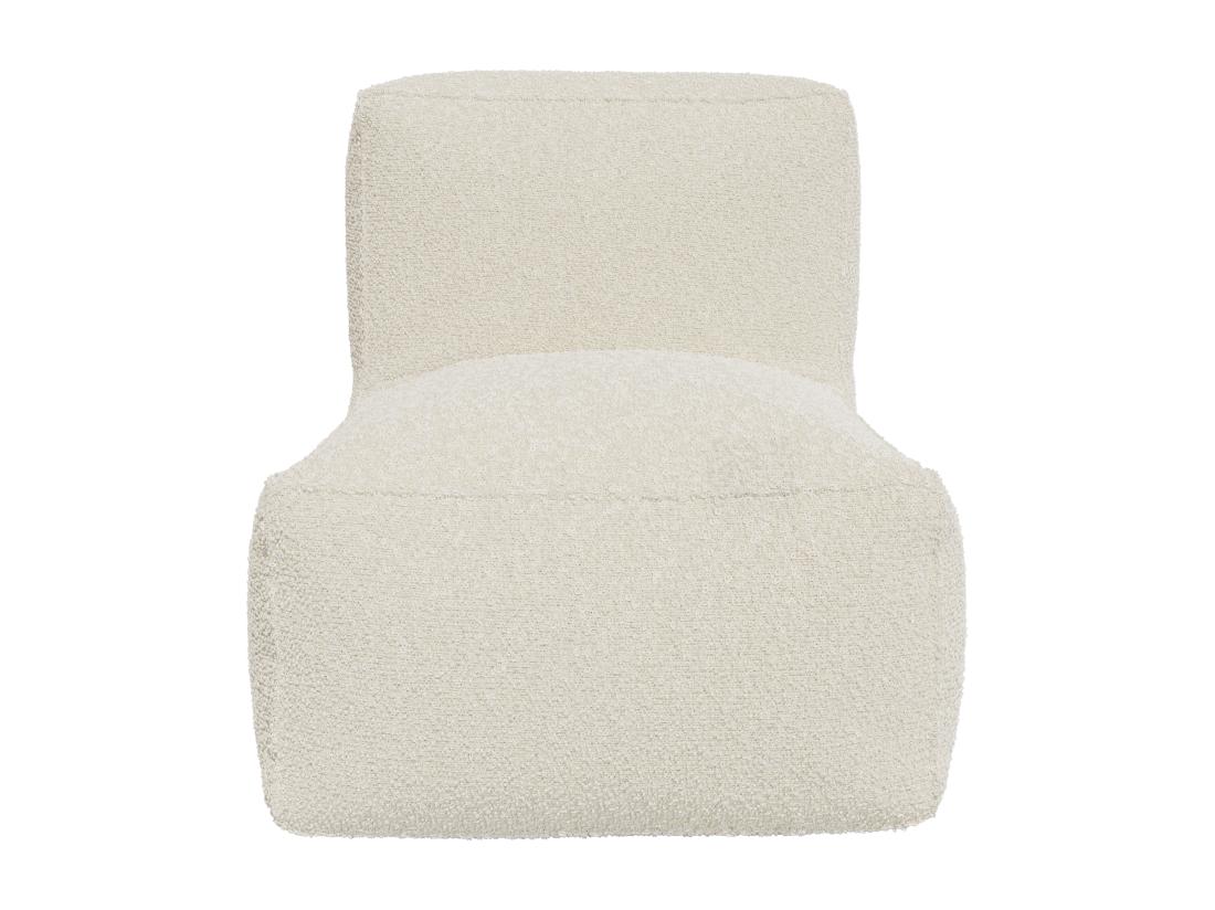 vente unique Fauteuil en tissu bouclette beige NOUMARA