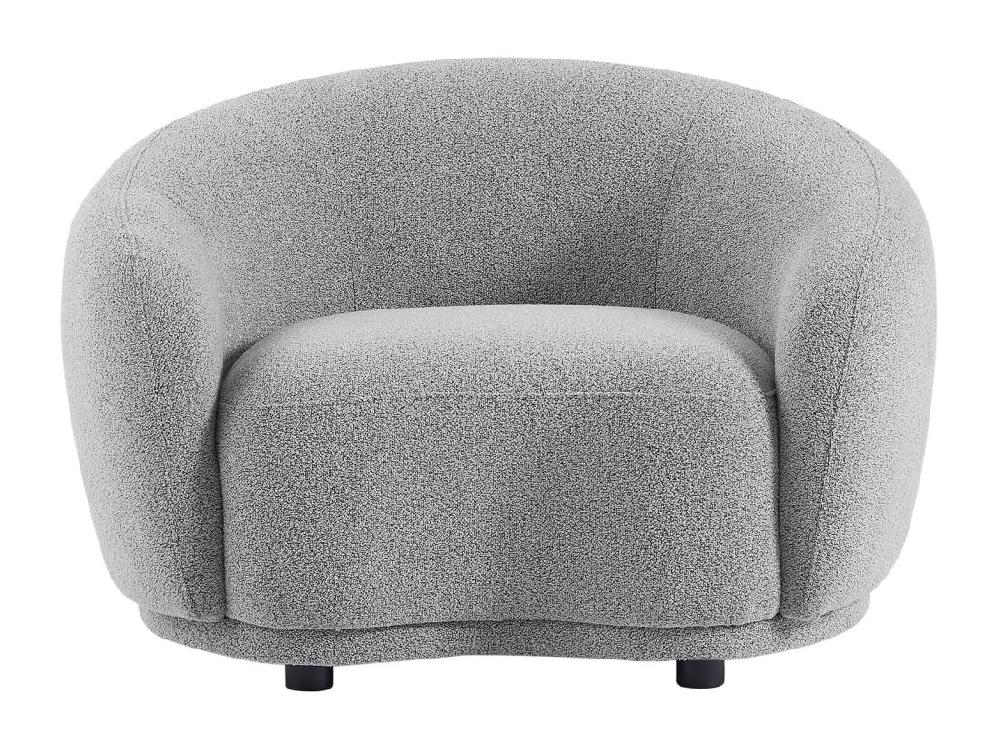 Vente Unique Fauteuil En Tissu Bouclette Gris BOVANA De Pascal Morabito
