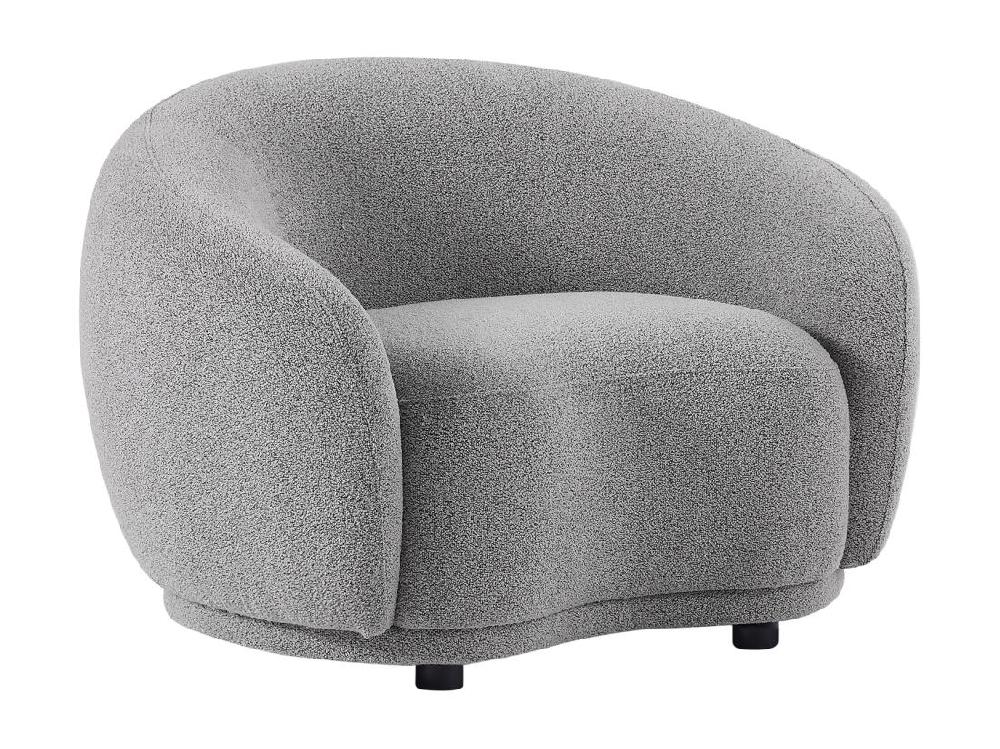 Vente Unique Fauteuil En Tissu Bouclette Gris BOVANA De Pascal Morabito