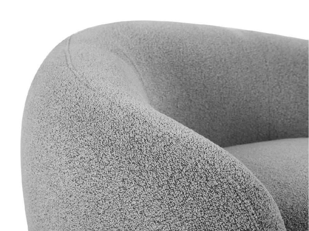 Vente Unique Fauteuil En Tissu Bouclette Gris BOVANA De Pascal Morabito
