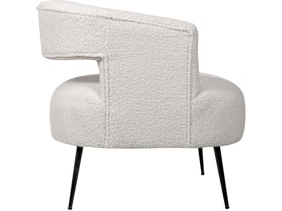 Vente Unique Fauteuil En Tissu Bouclette "iris" - Blanc