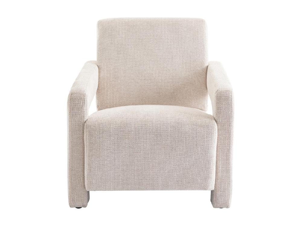 Vente Unique Fauteuil En Tissu Texturé Beige ISPARTA