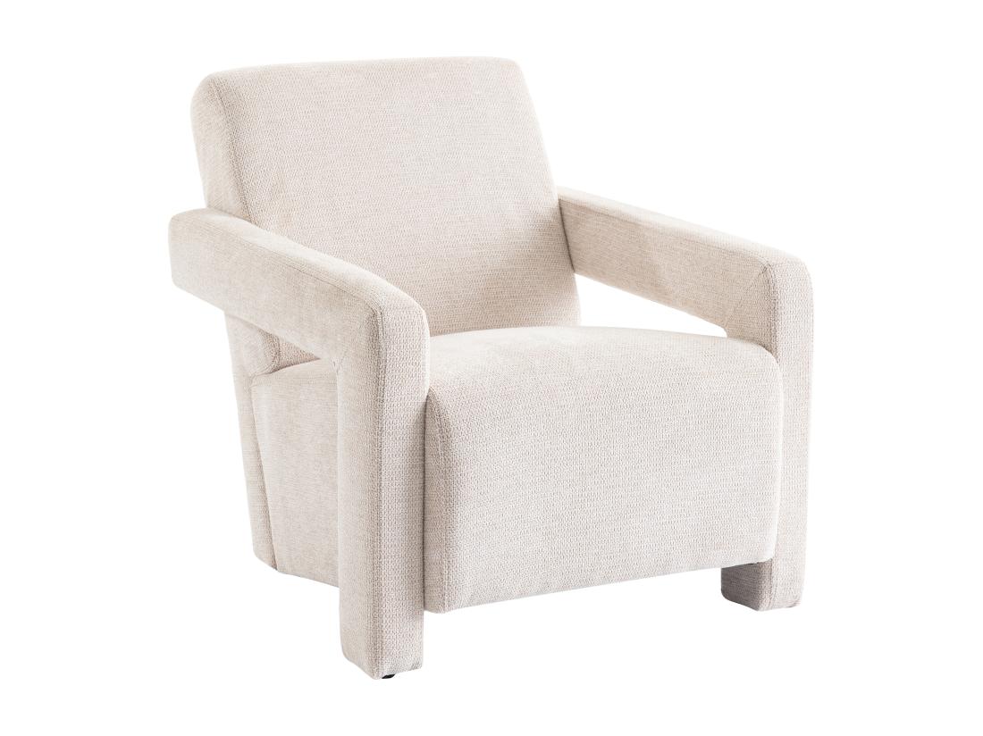 Vente Unique Fauteuil En Tissu Texturé Beige ISPARTA