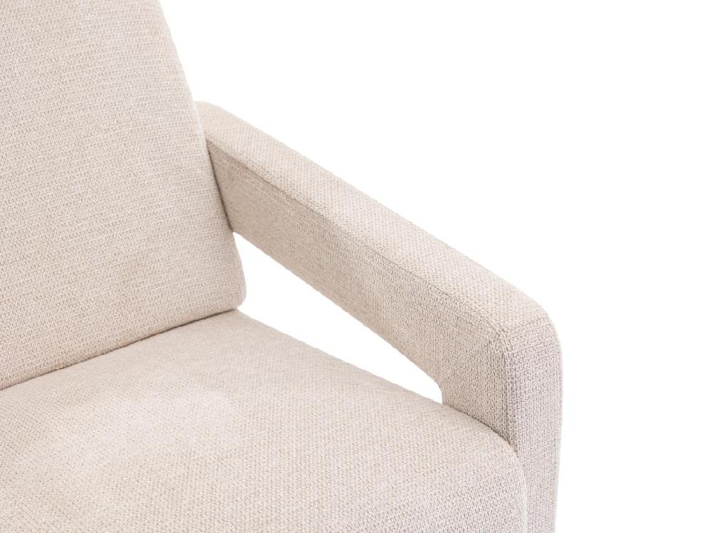 Vente Unique Fauteuil En Tissu Texturé Beige ISPARTA