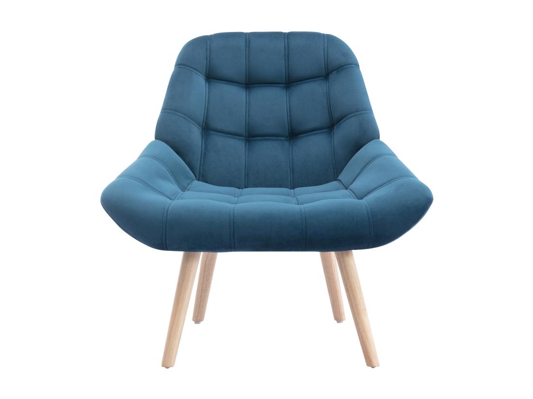 Vente Unique Fauteuil En Velours Bleu Canard LUOSTO
