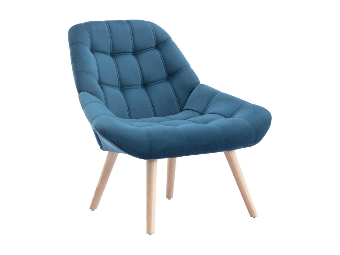 Vente Unique Fauteuil En Velours Bleu Canard LUOSTO