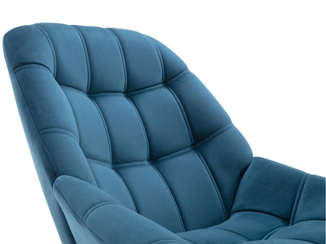 Vente Unique Fauteuil En Velours Bleu Canard LUOSTO