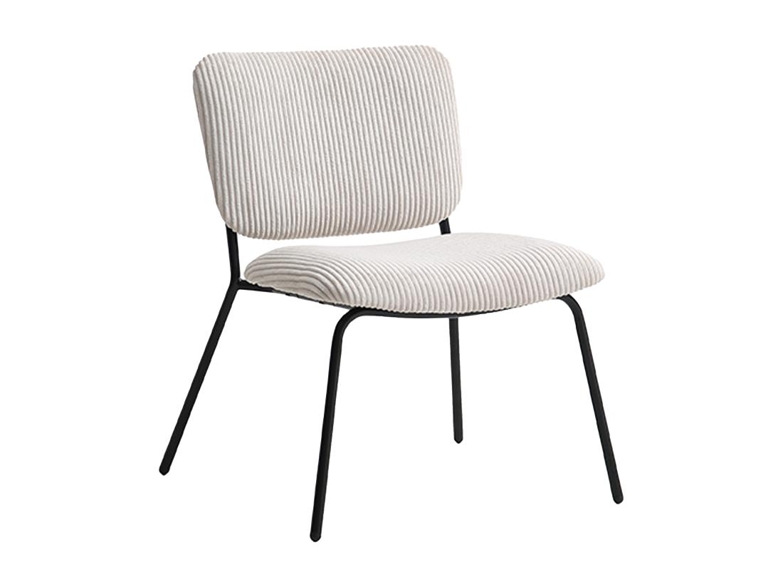 Vente Unique Fauteuil En Velours Côtelé Beige LOVUNIA De Maison Céphy