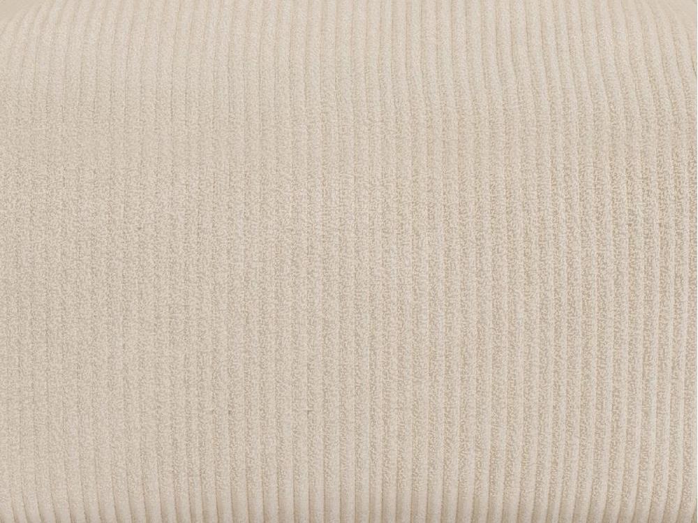 Vente Unique Fauteuil En Velours Côtelé Beige NOUMARA