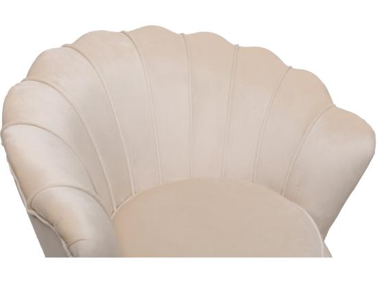 Vente Unique Fauteuil En Velours "Floria" - 70 X 73 X 76 Cm - Beige