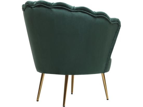 Vente Unique Fauteuil En Velours "Floria" - 75 X 68 X 77.5cm - Vert
