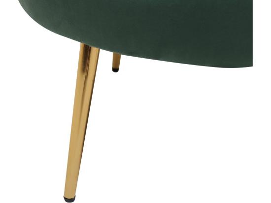 vente unique Fauteuil en velours "Floria" - 75 x 68 x 77.5cm - Vert