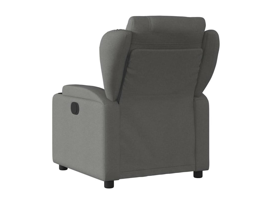 Vente Unique Fauteuil Inclinable De Massage électrique Gris Foncé Tissu