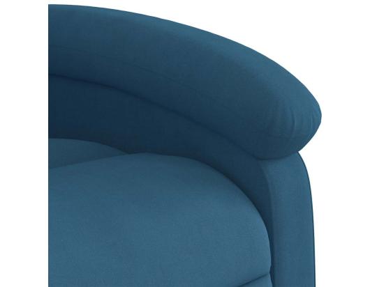 Vente Unique Fauteuil Inclinable Massant Bleu Velours